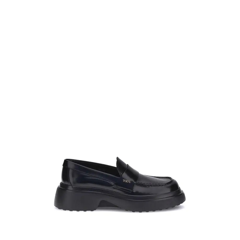 Tod’s Elegante Plateau-Loafer aus schwarzem Gummi