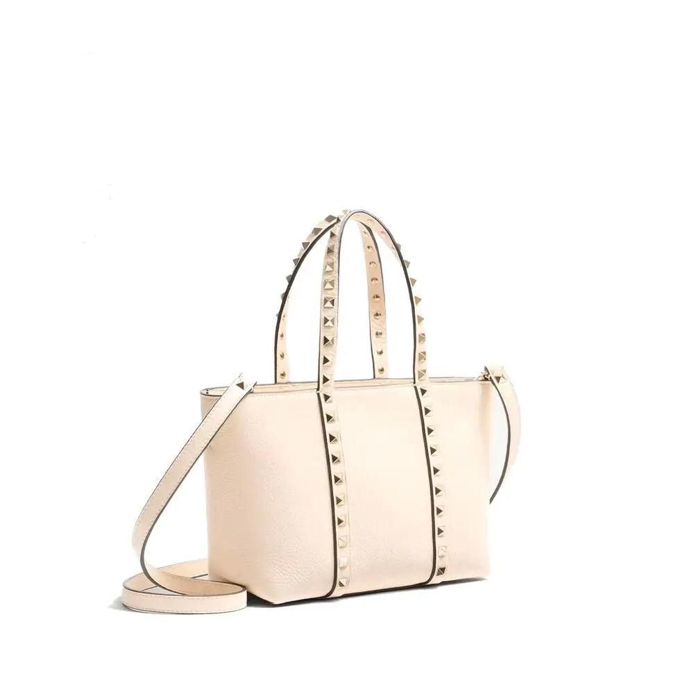 Valentino Garavani Beige Kalbsleder-Tote Bag