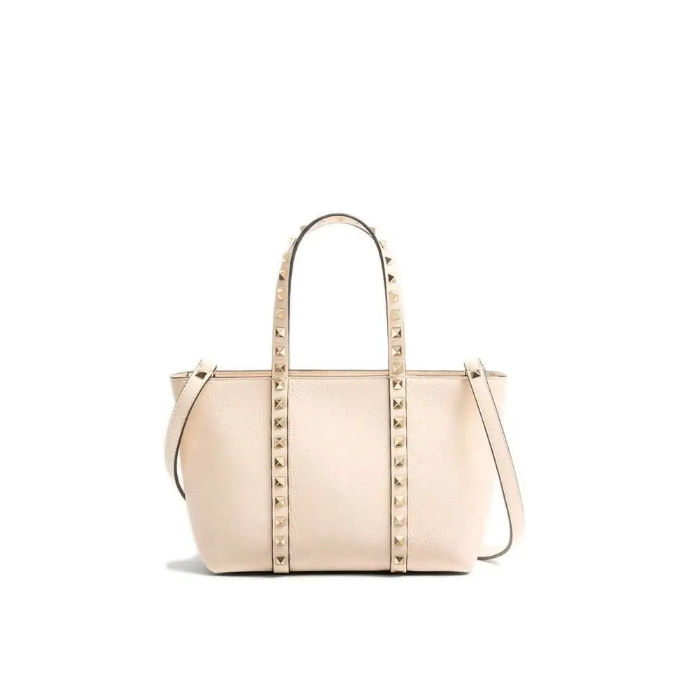 Valentino Garavani Beige Kalbsleder-Tote Bag