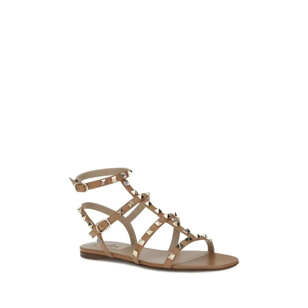 Valentino Garavani Beige Sandalen aus Kalbsleder Bos Taurus - EU36.5/US6.5