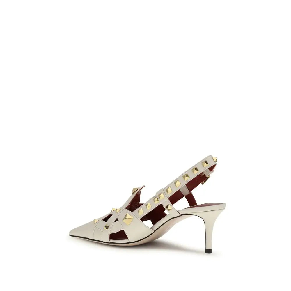 Valentino Garavani Beige Ziegenleder Pumps mit hohem Absatz