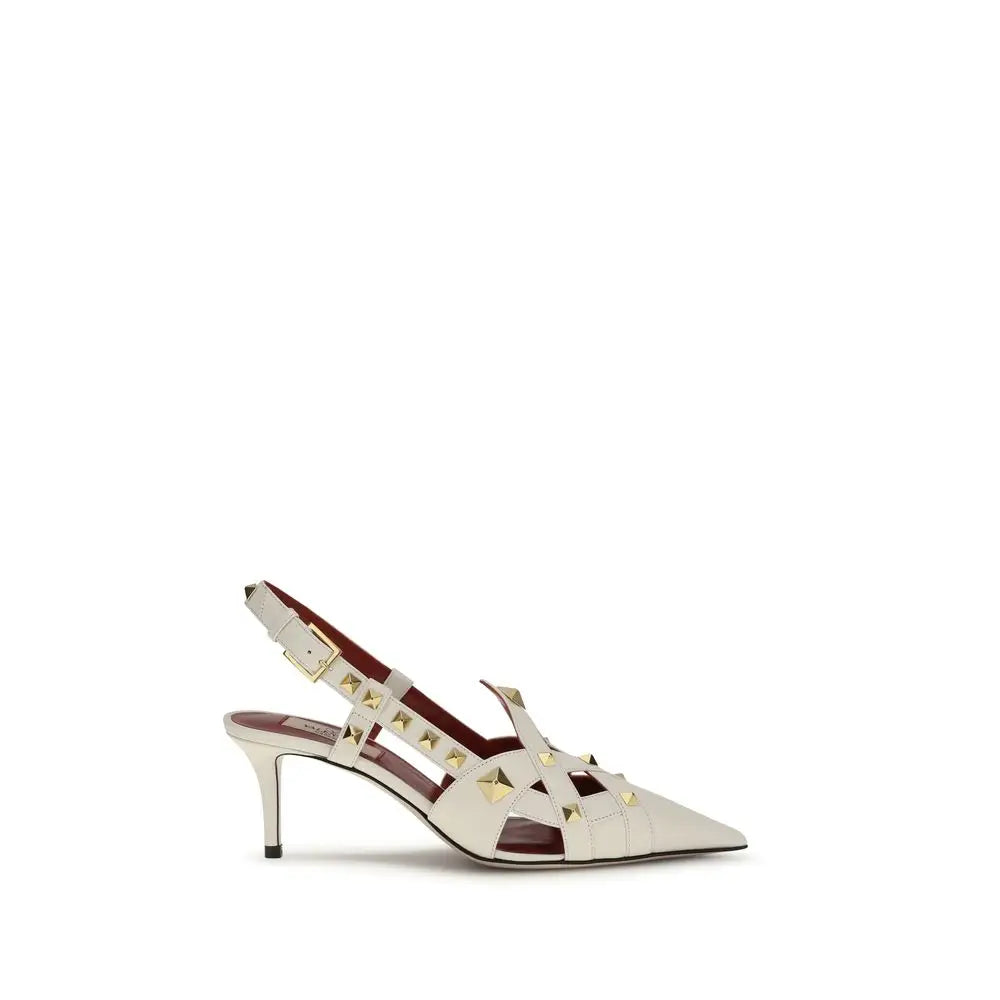 Valentino Garavani Beige Ziegenleder Pumps mit hohem Absatz