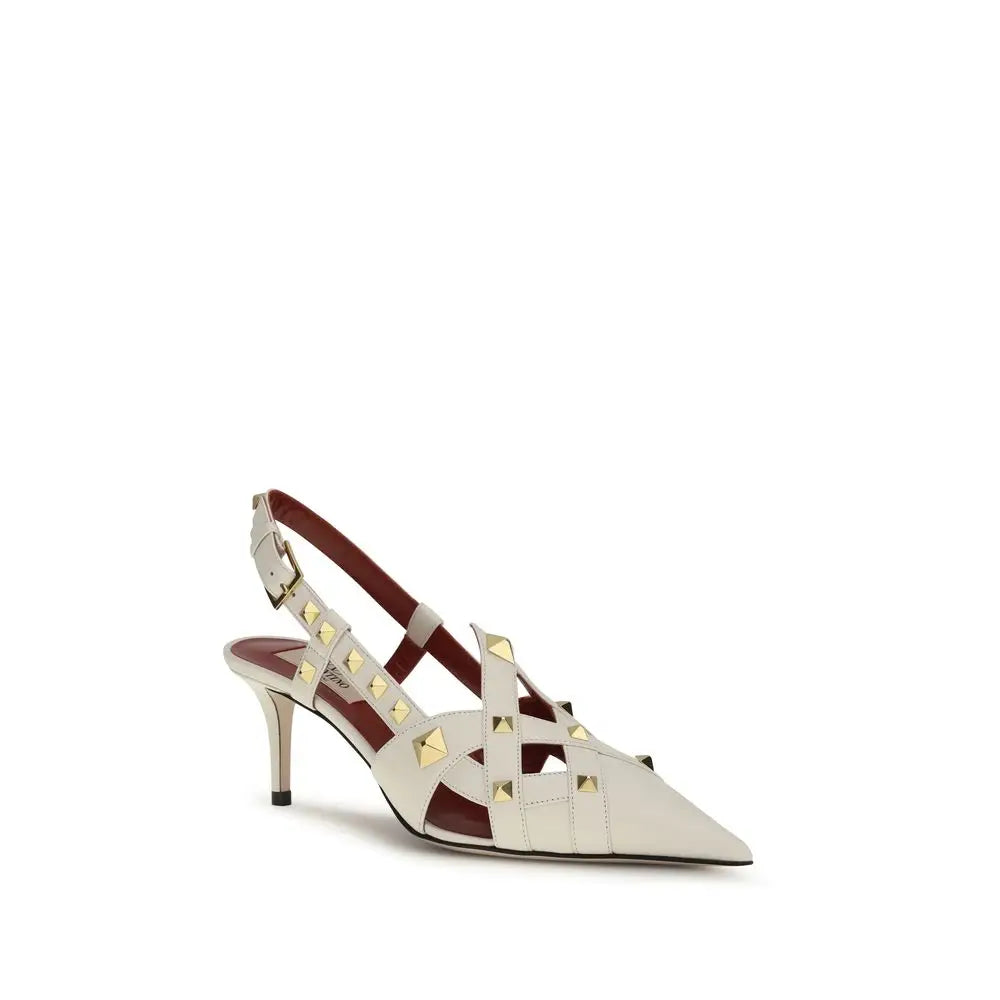 Valentino Garavani Beige Ziegenleder Pumps mit hohem Absatz