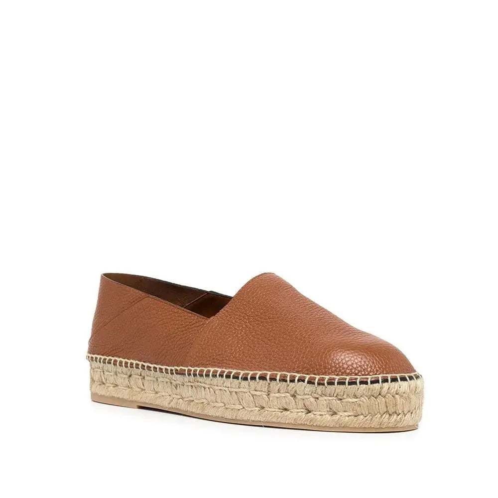 Valentino Garavani Braune Espadrilles aus Kalbsleder - EU42/US9