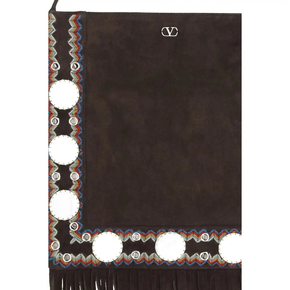 Valentino Garavani Braune Kalbsleder-Tasche Bos Taurus