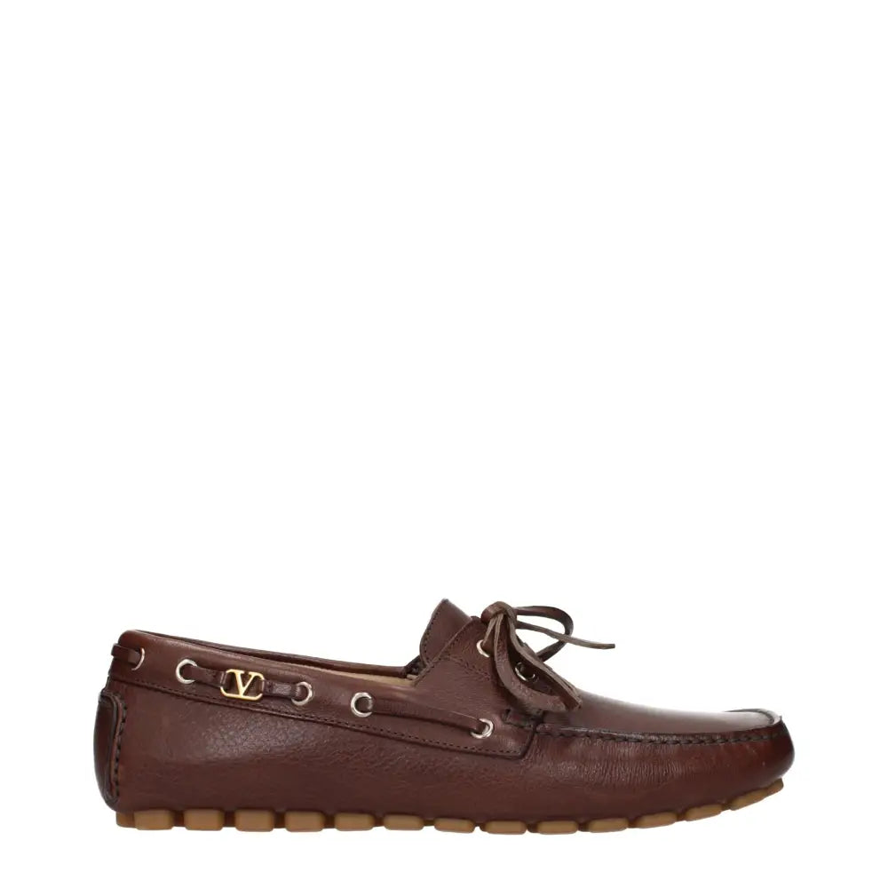 Valentino Garavani Braune Leder Slipper