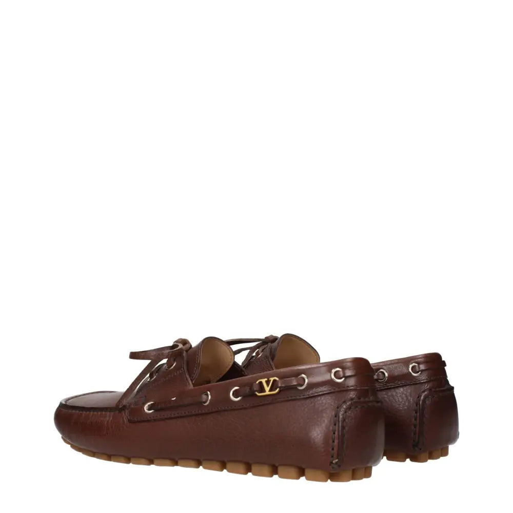 Valentino Garavani Braune Leder Slipper