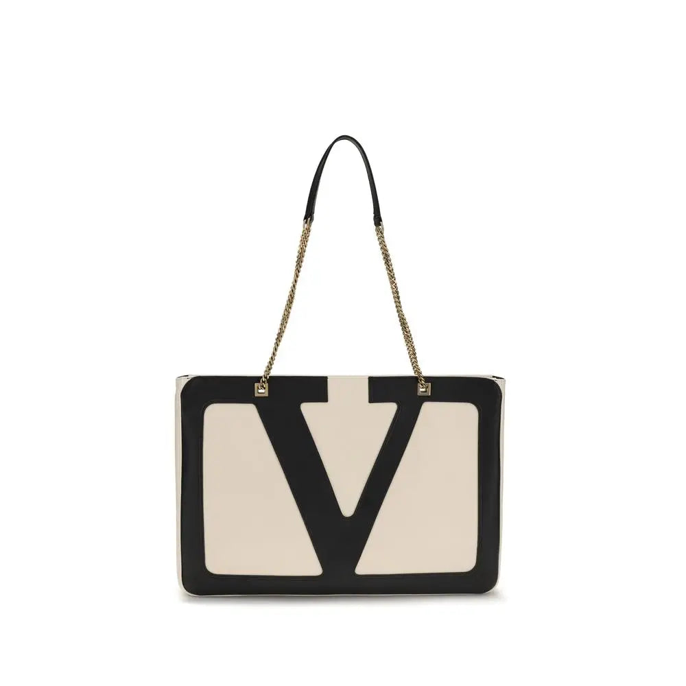 Valentino Garavani Cremefarbene Lamm Ovis Aries Aries Schultertasche
