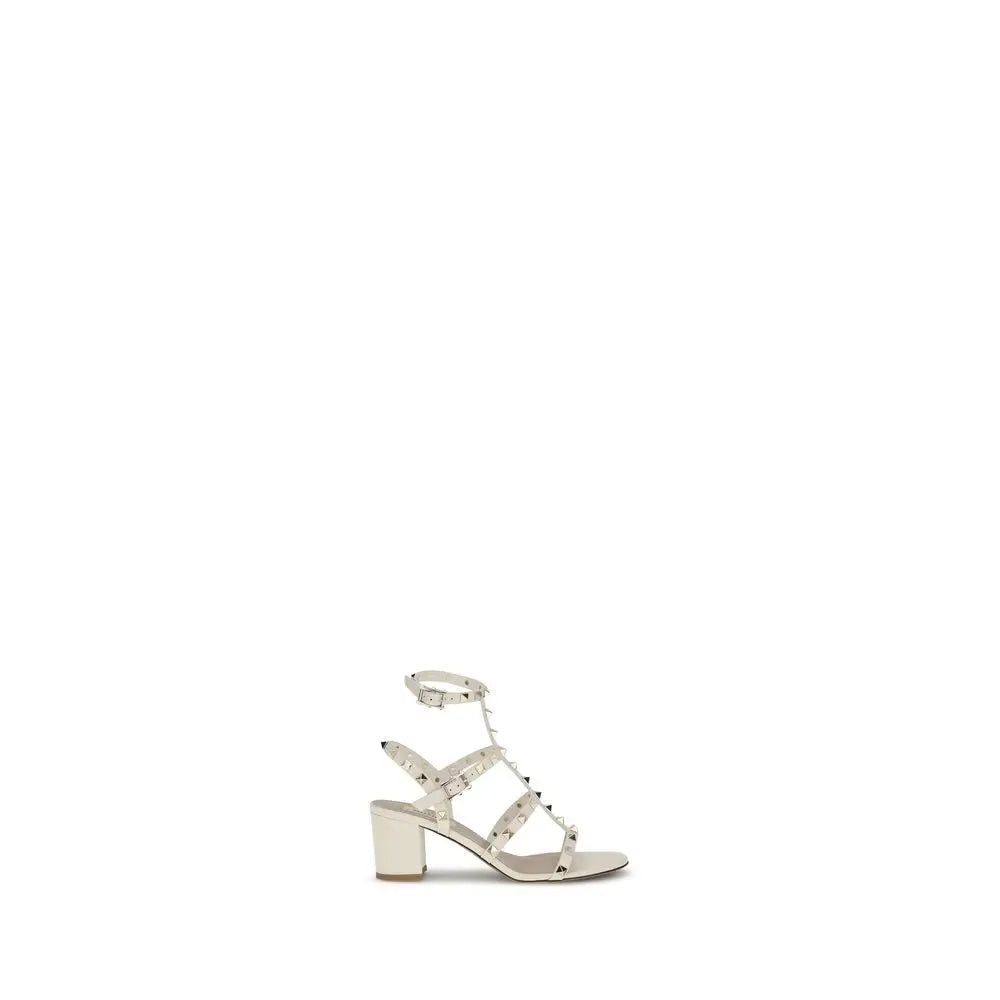 Valentino Garavani Cremeweiße Kalbsleder Bos Taurus Sandalen - EU36.5/US6.5
