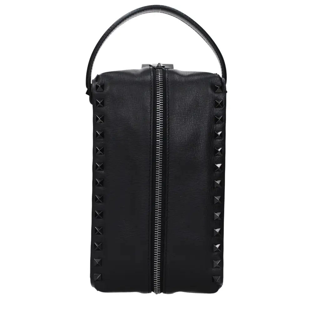 Valentino Garavani Elegante Leder-Clutch in Schwarz