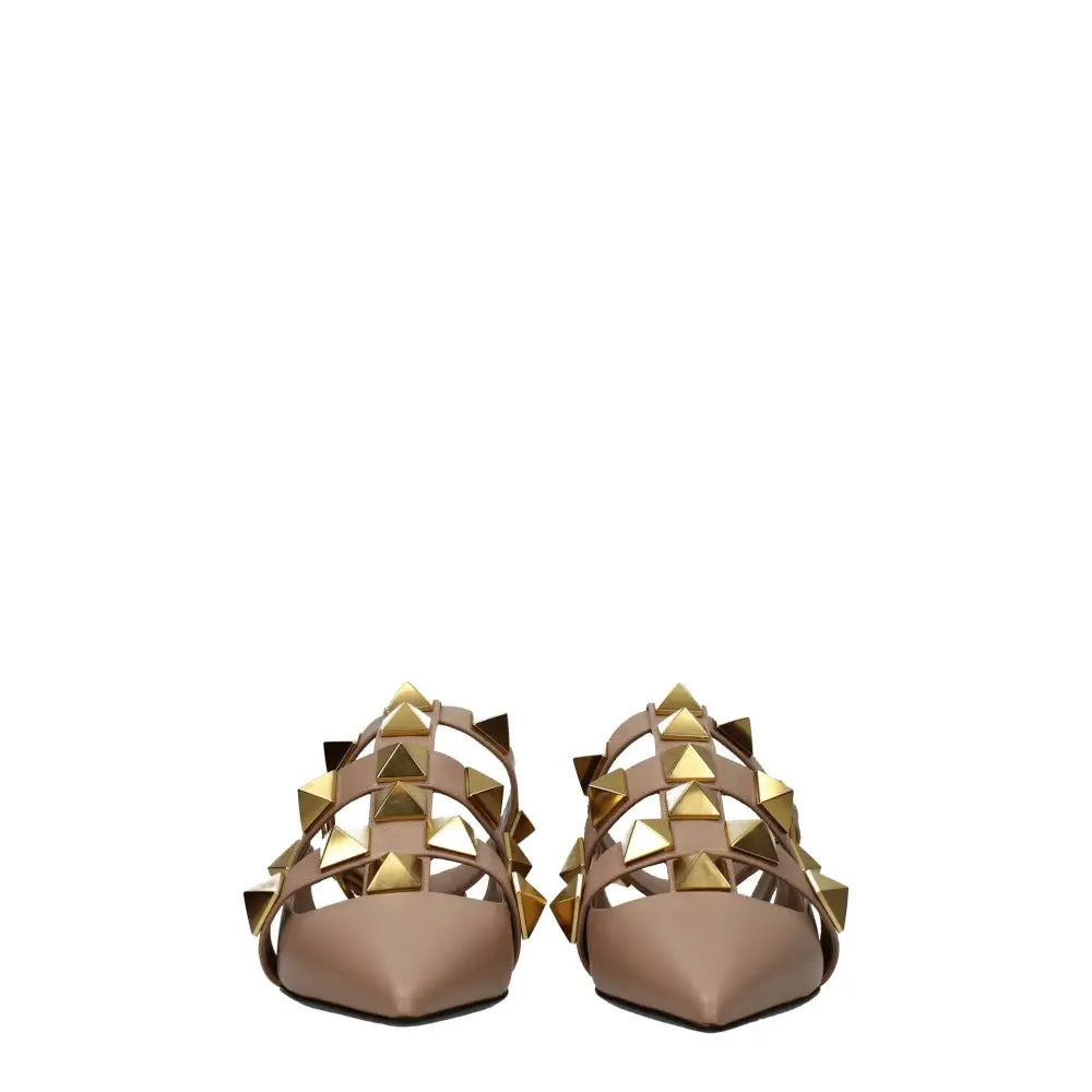 Valentino Garavani Flache Sandalen aus rosa Leder - EU36.5/US6.5