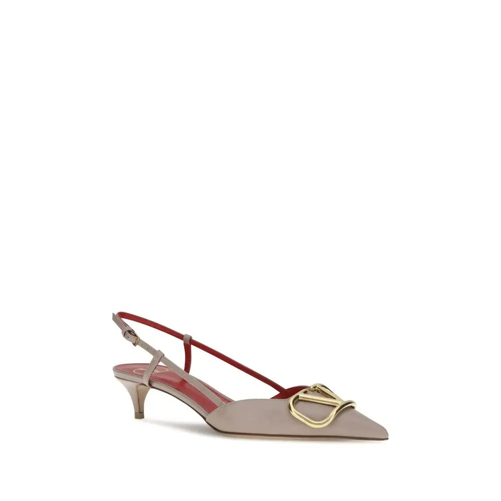 Valentino Garavani Graue Kalbshaut Bos Taurus Mid-Heel Pumps - EU36/US6