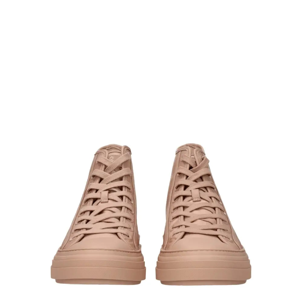 Valentino Garavani Rosa Stoff-High-Top-Sneaker