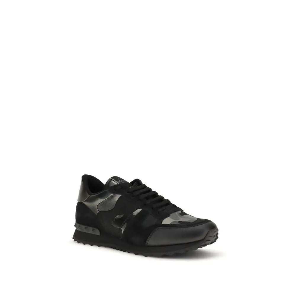 Valentino Garavani Schwarze Bos Taurus Kalbsleder Sneaker