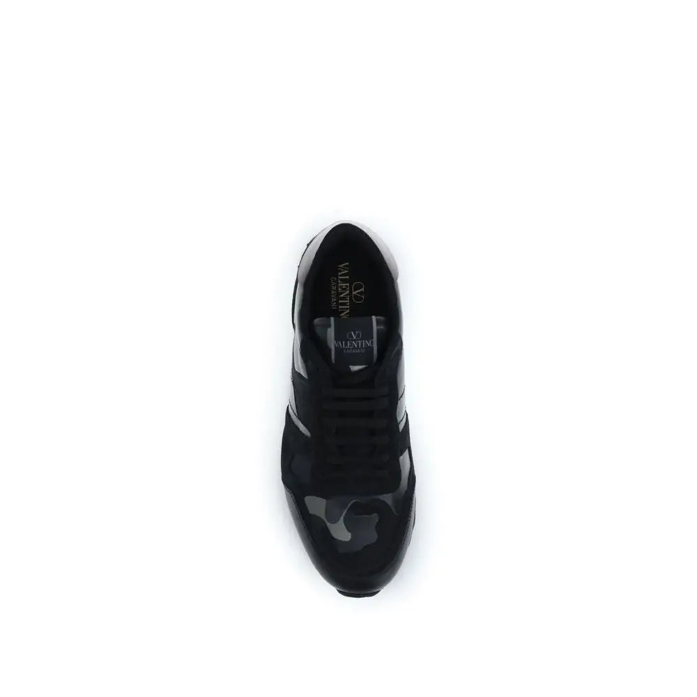Valentino Garavani Schwarze Bos Taurus Kalbsleder Sneaker