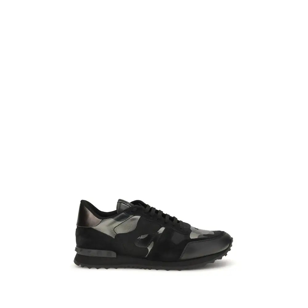 Valentino Garavani Schwarze Bos Taurus Kalbsleder Sneaker