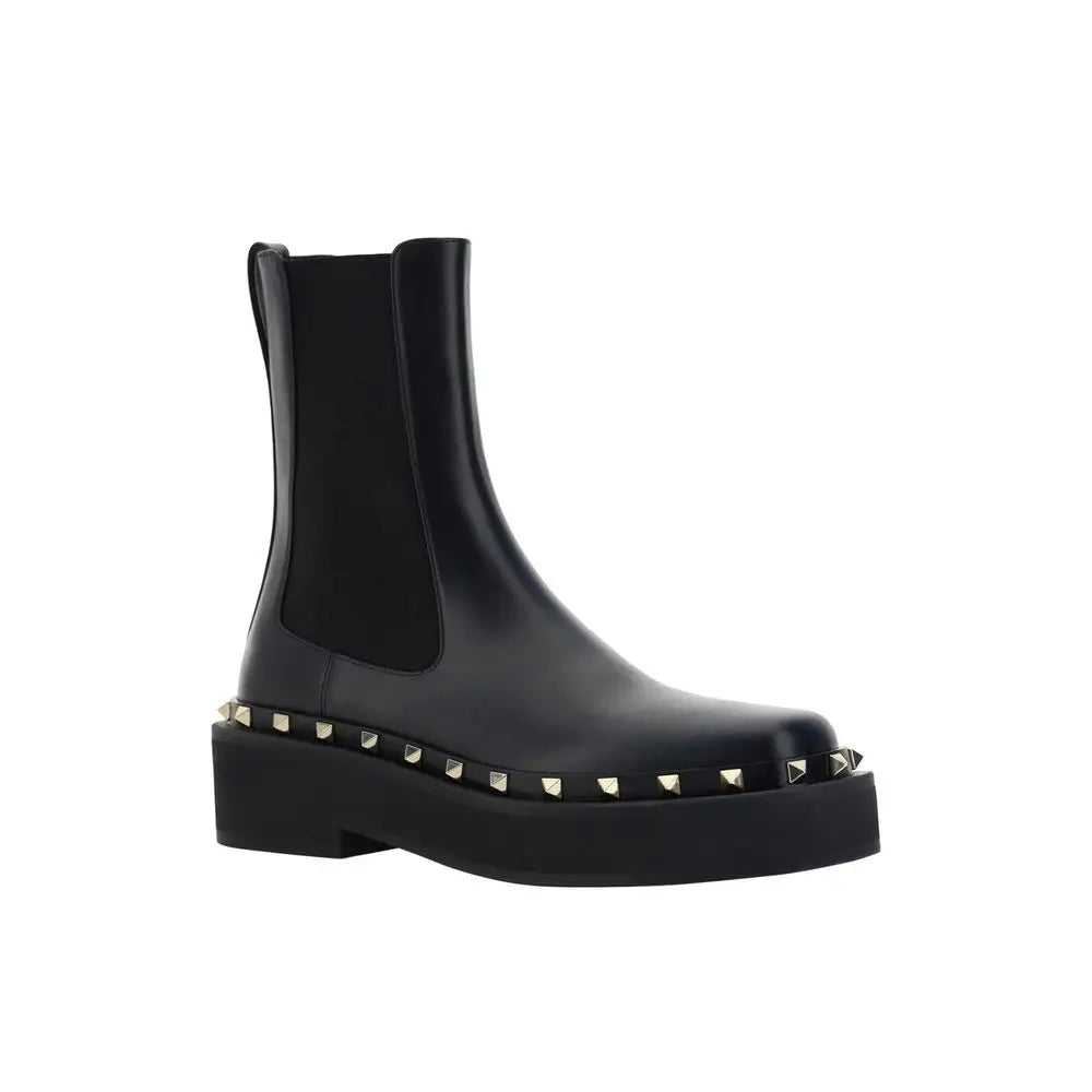 Valentino Garavani Schwarze Chelsea Boots aus Kalbsleder - EU36/US6