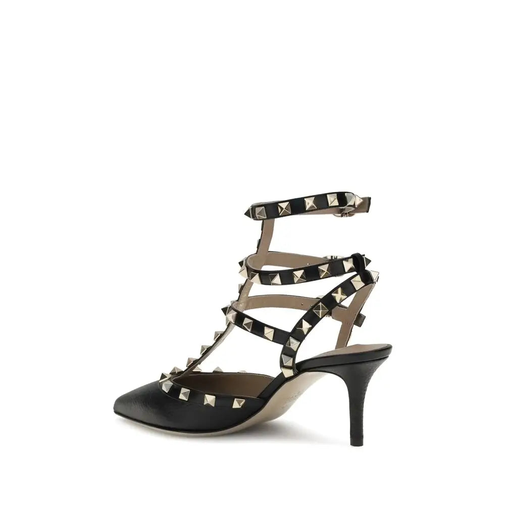 Valentino Garavani Schwarze Kalbshaut Bos Taurus High Heels