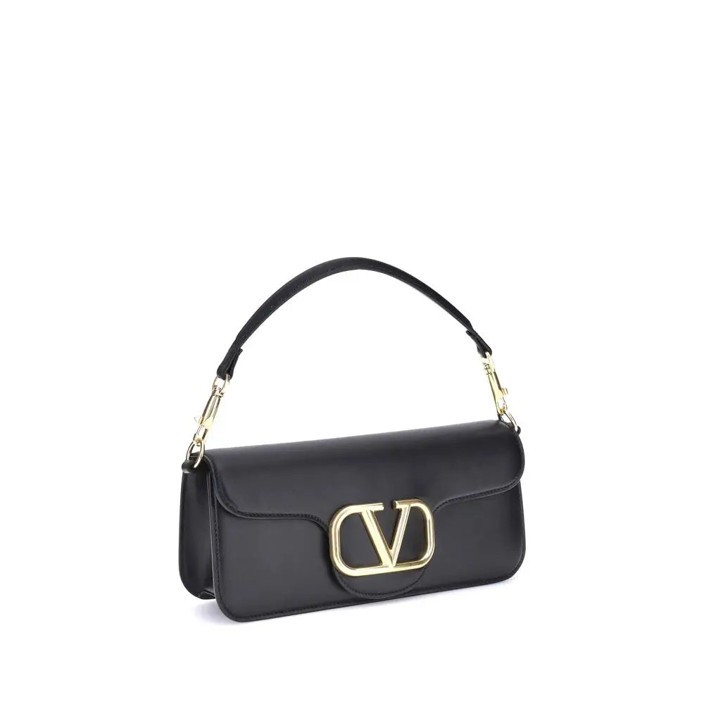 Valentino Garavani Schwarze Kalbshaut Bos Taurus Schultertasche