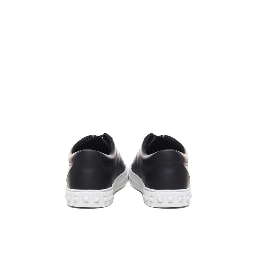 Valentino Garavani Schwarze Kalbsleder Low-Top-Sneaker