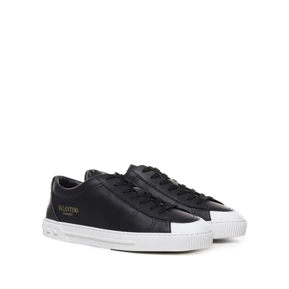 Valentino Garavani Schwarze Kalbsleder Low-Top-Sneaker
