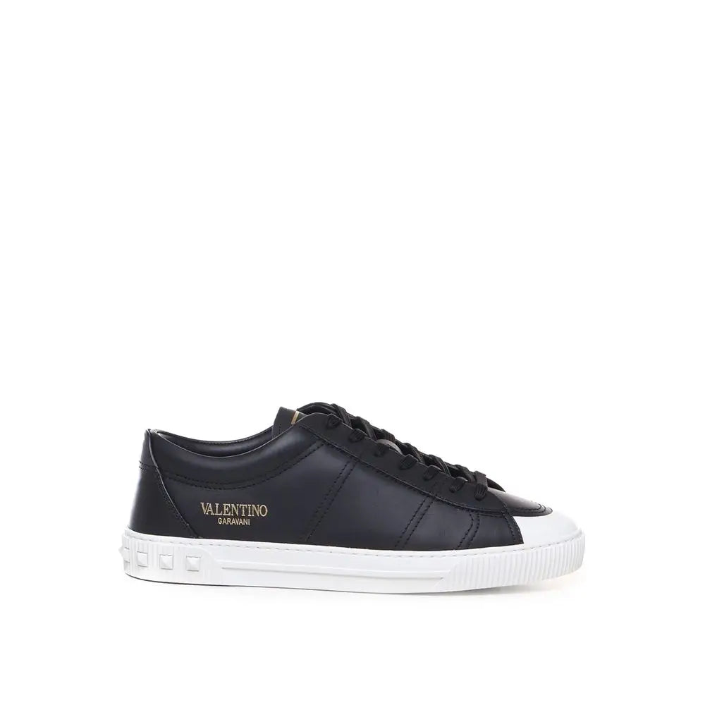 Valentino Garavani Schwarze Kalbsleder Low-Top-Sneaker