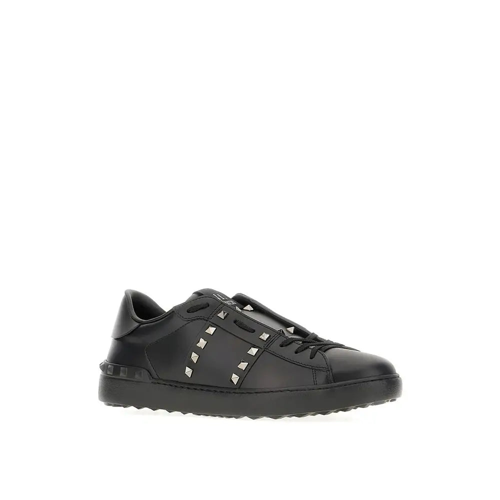 Valentino Garavani Schwarze Leder Low-Top-Sneaker