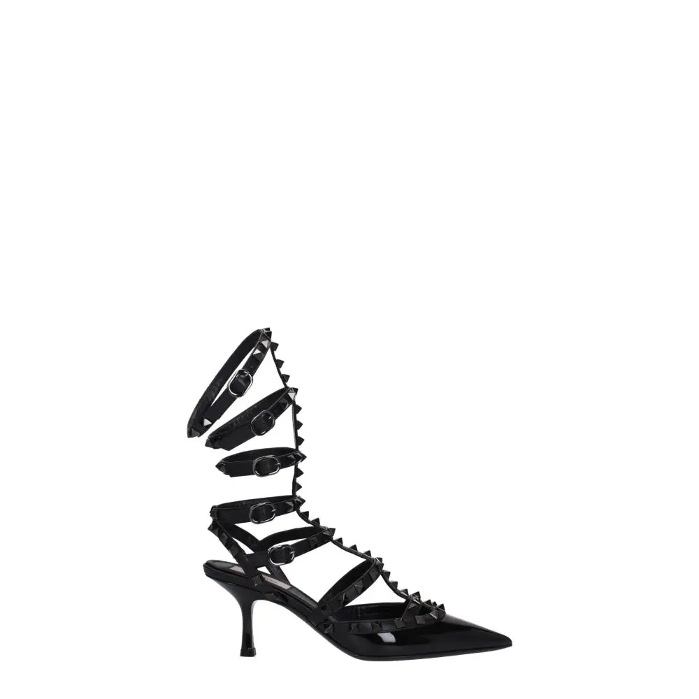 Valentino Garavani Schwarze Leder-Stilettos