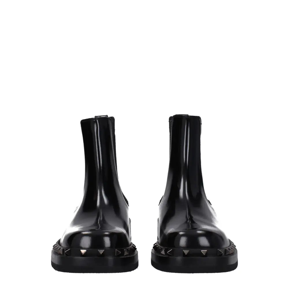 Valentino Garavani Schwarze Lederstiefeletten