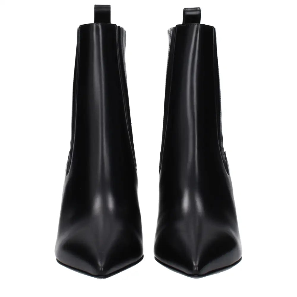 Valentino Garavani Schwarze Lederstiefeletten