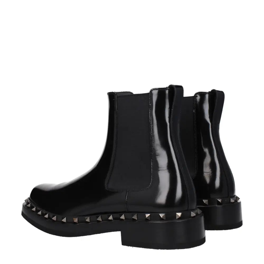 Valentino Garavani Schwarze Lederstiefeletten