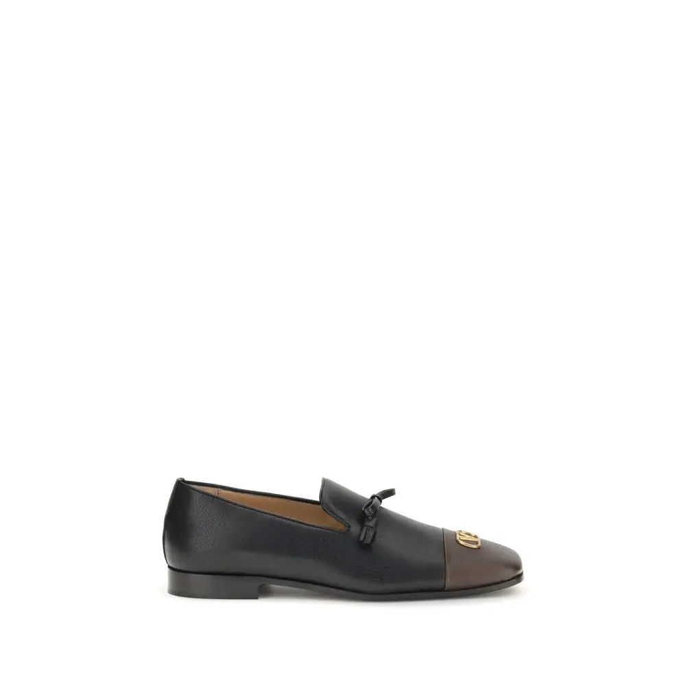 Valentino Garavani Schwarze Loafer aus Ziegenleder - EU41/US8