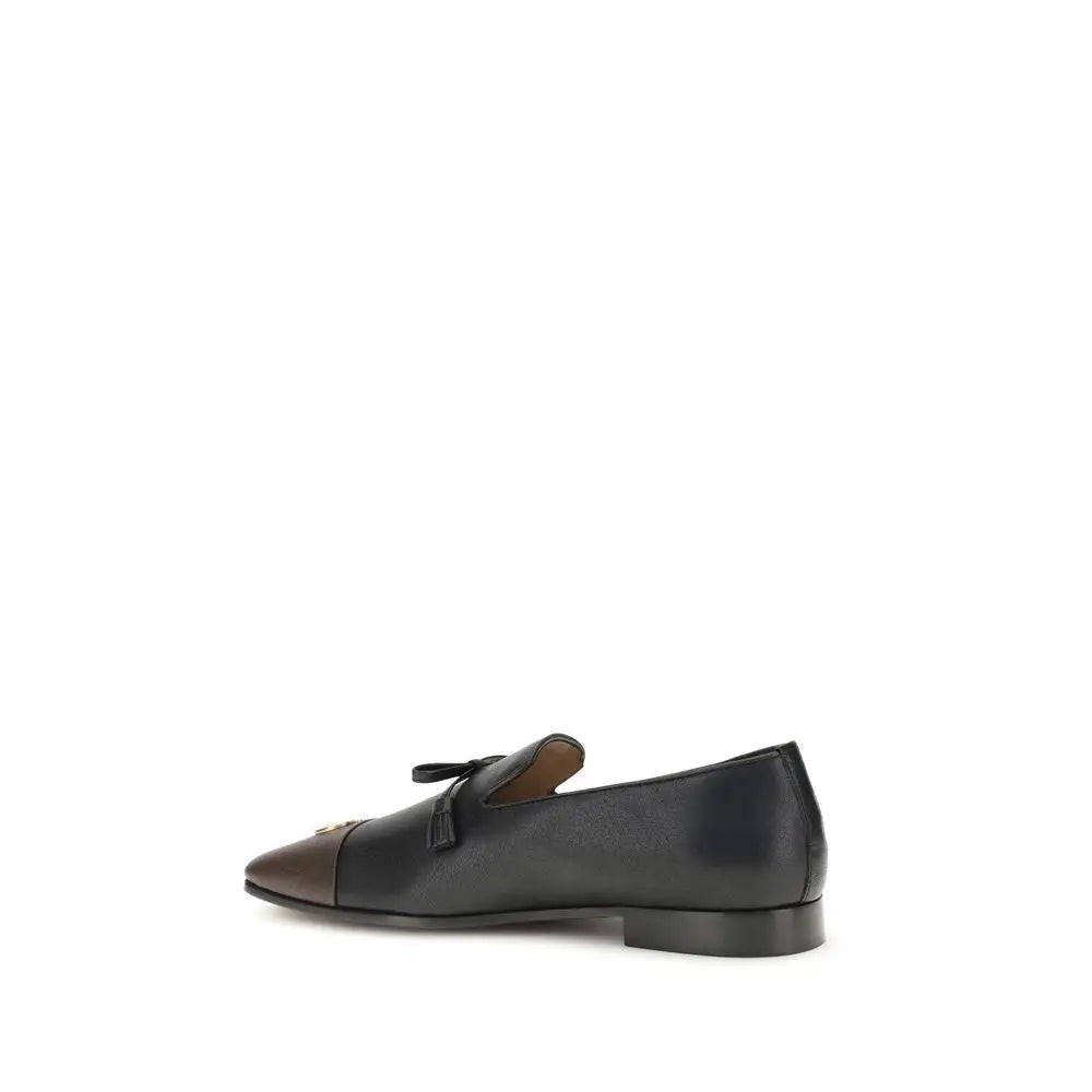 Valentino Garavani Schwarze Loafer aus Ziegenleder - EU41/US8