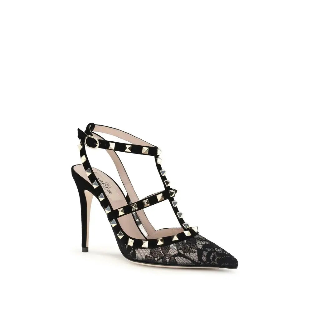Valentino Garavani Schwarze Polyamid-Plateau-Pumps