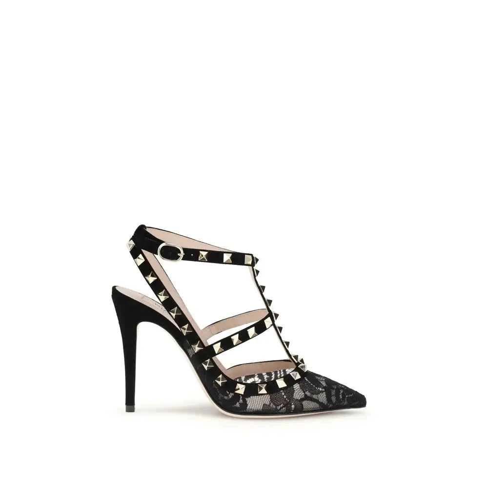 Valentino Garavani Schwarze Polyamid-Plateau-Pumps