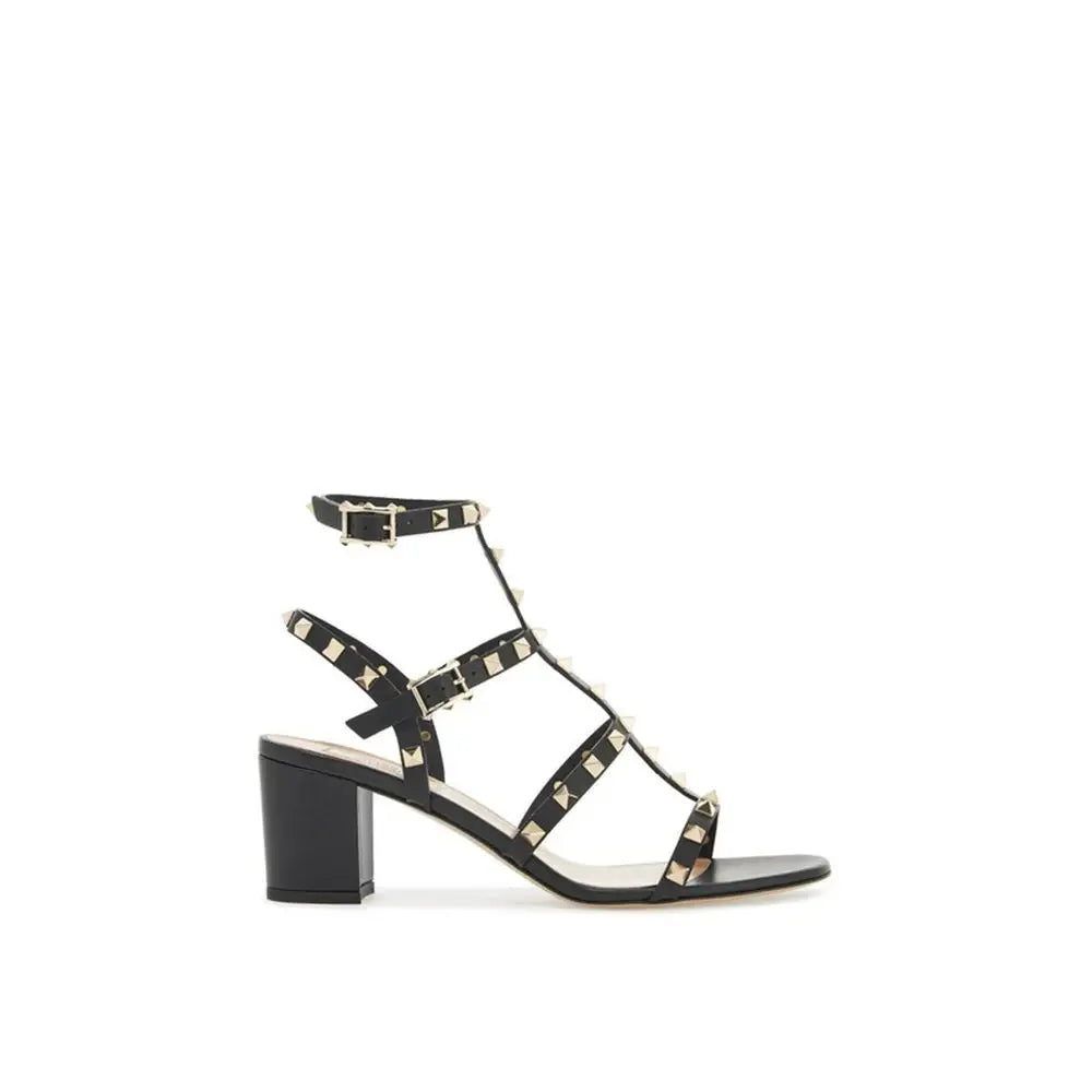 Valentino Garavani Schwarze Sandalen aus Kalbsleder - EU36/US6