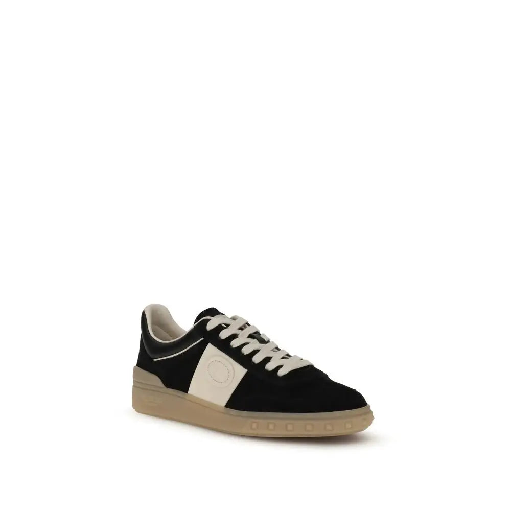 Valentino Garavani Schwarze Sneakers aus Kalbsleder Bos Taurus