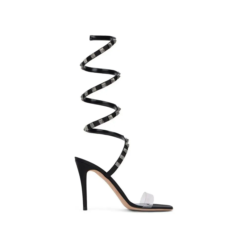 Valentino Garavani Schwarze Stilettosandalen aus Lammleder