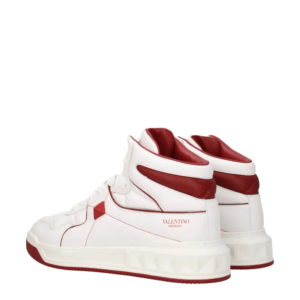 Valentino Garavani Weiße High-Top-Sneaker aus Leder