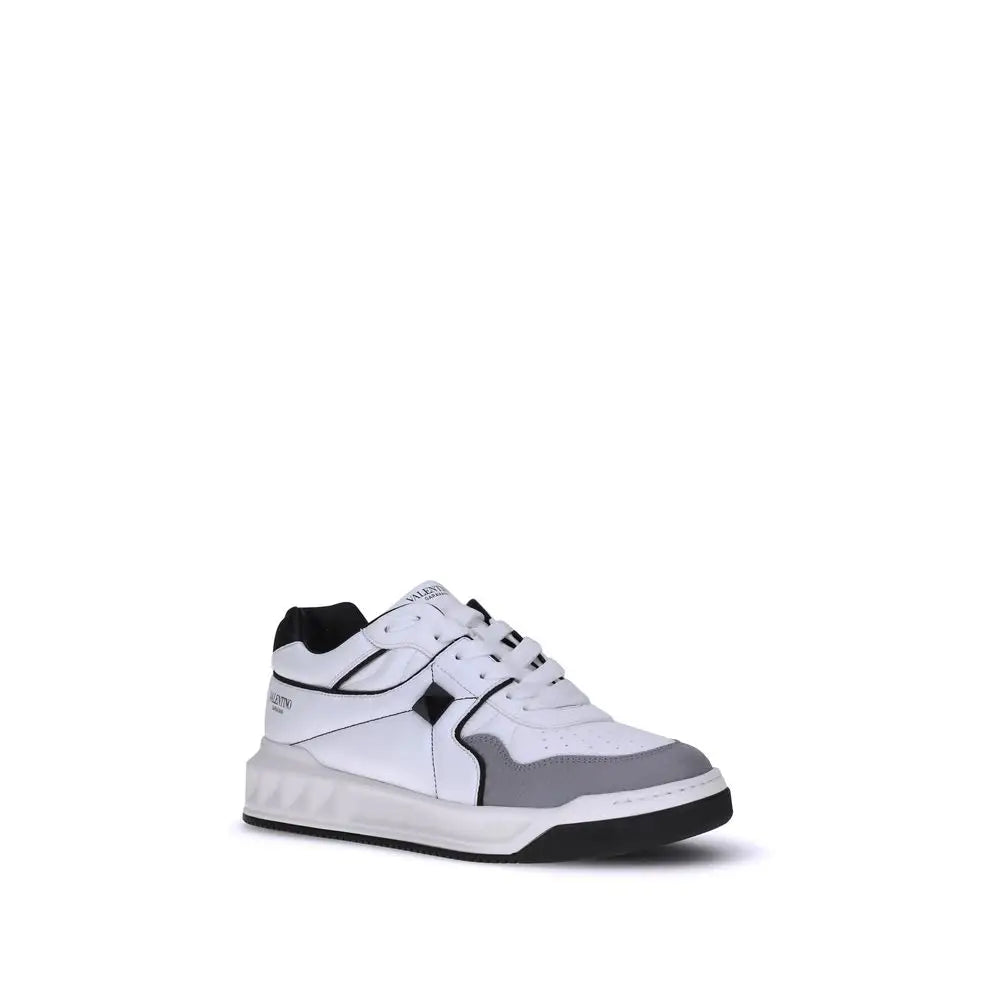 Valentino Garavani Weiße Kalbshaut Bos Taurus Sneakers mit niedrigem Schaft - EU43/US10