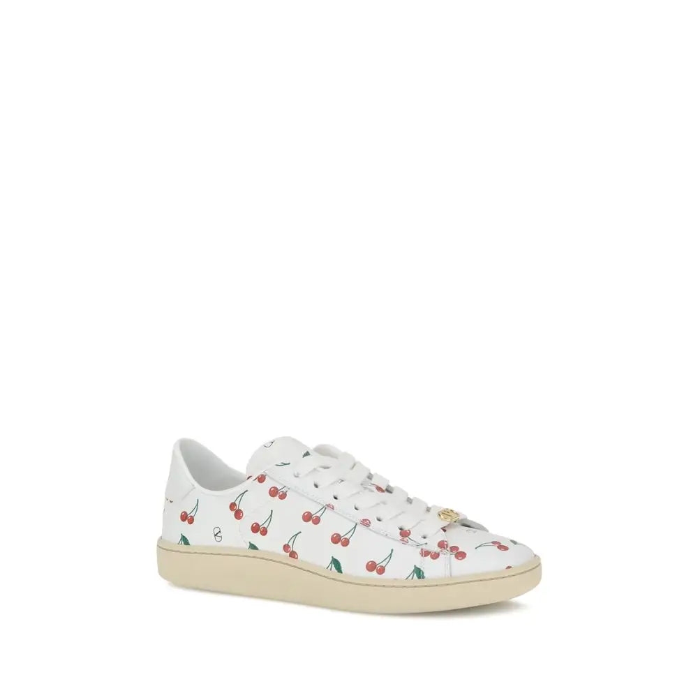 Valentino Garavani Weiße Kalbshaut Bos Taurus Sneakers mit niedrigem Schaft