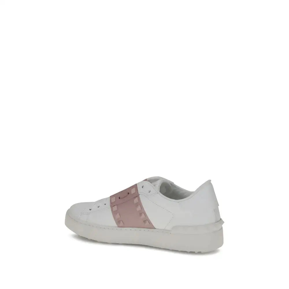 Valentino Garavani Weiße Kalbshaut Bos Taurus Sneakers mit niedrigem Schaft - EU41/US11