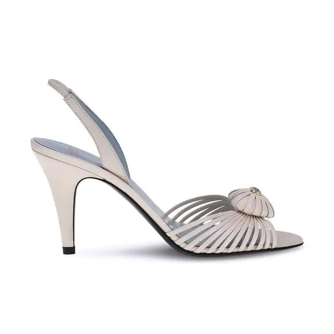 Valentino Garavani Weiße Kalbshaut Bos Taurus Stiletto-Sandalen