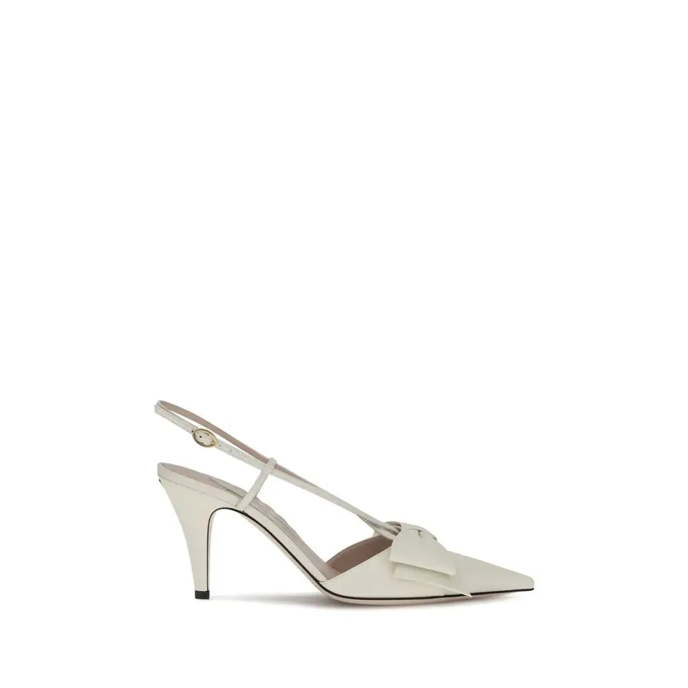 Valentino Garavani Weiße Kalbsleder Bos Taurus High Heels - EU36.5/US6.5