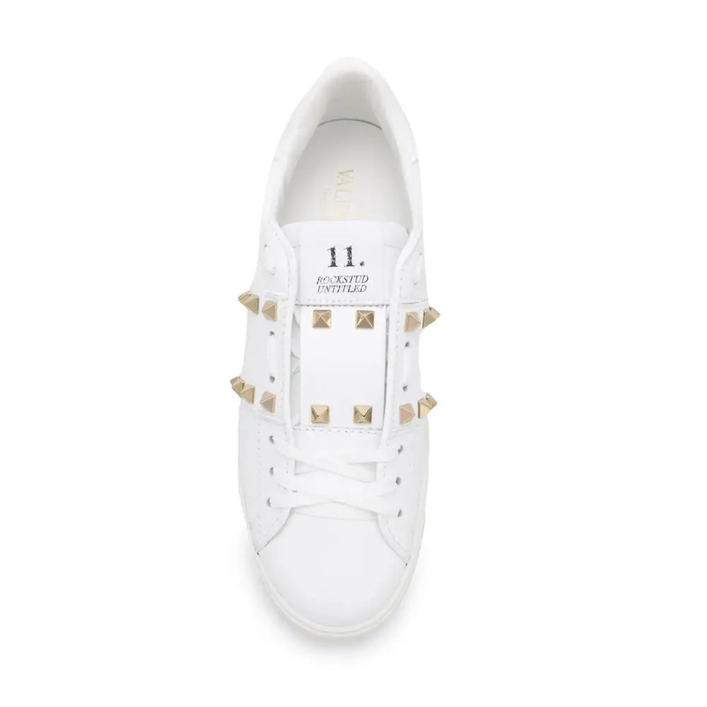 Valentino Garavani Weiße Leder Low-Top-Sneaker