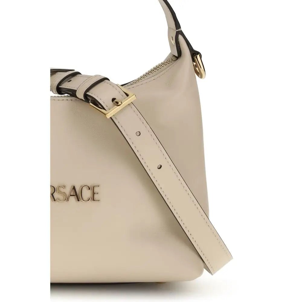 Versace Beige Calf Leather Bos Taurus Handtasche