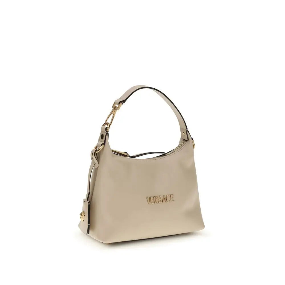 Versace Beige Calf Leather Bos Taurus Handtasche