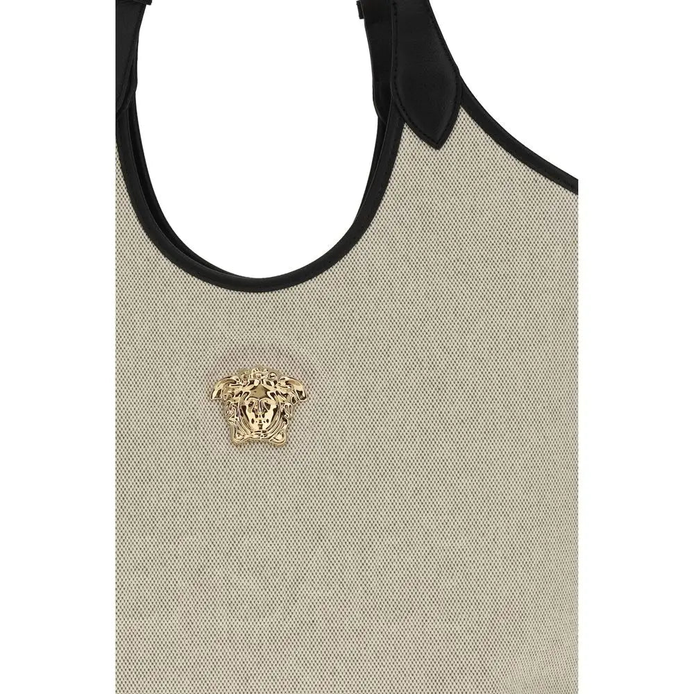 Versace Beige Cotton Shoulder Bag