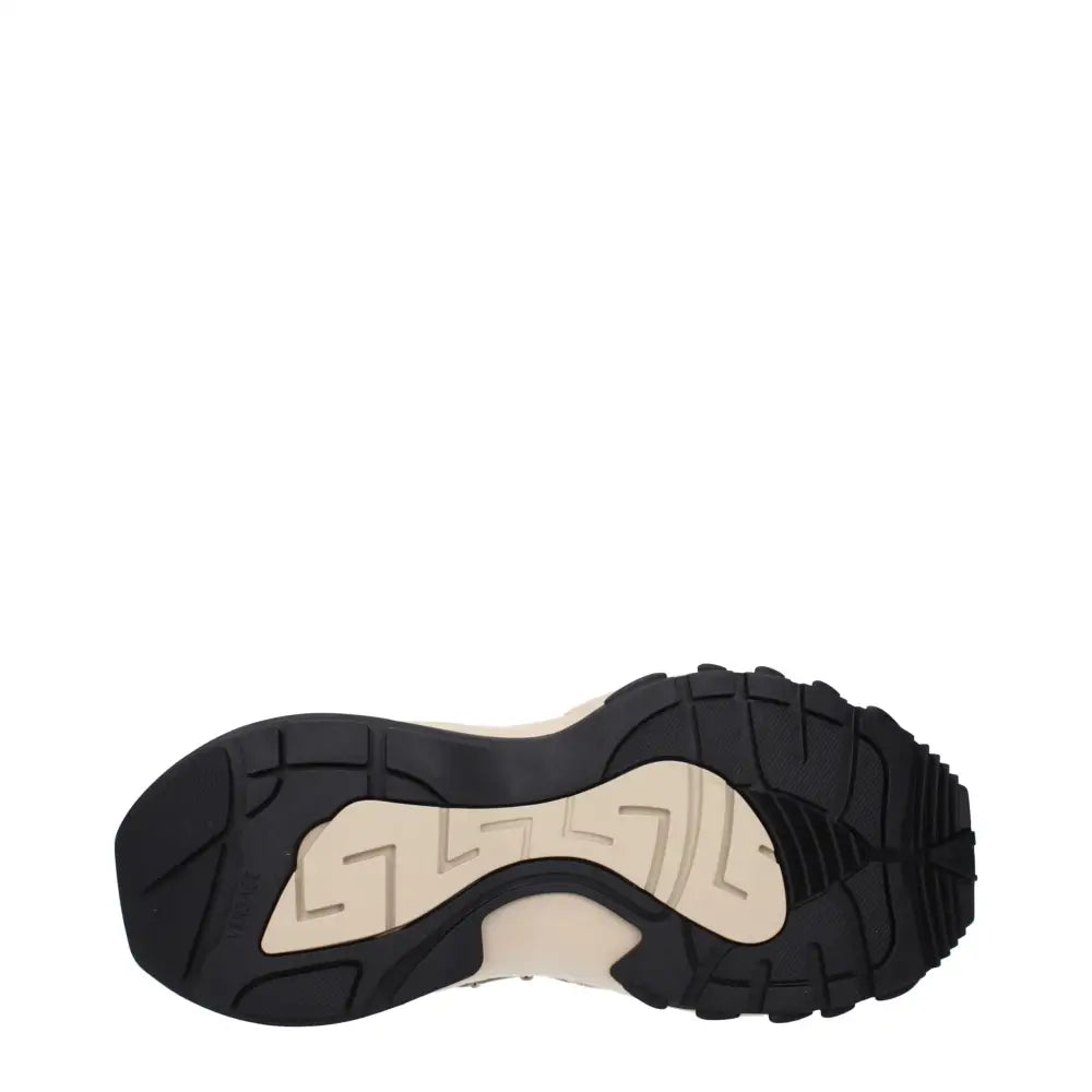 Versace Beige Stoff Turnschuhe