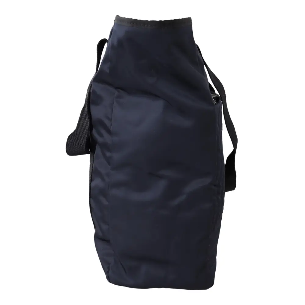 Versace Elegante blaue Nylon Tragetasche